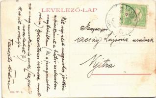 1909 Pöstyén, Piestany; Parksor. W.L. 885. / Parkzeile / promenade (EK)