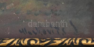 Markovits István (1892-?): Napfényes udvar. Olaj, vászon, jelzett, Kissé sérült (helyenként festék l...