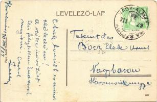 1911 Nagyalmás, Almasu Mare; Fő tér, templom, üzlet. Papp Antal kiadása / main square, church, shop