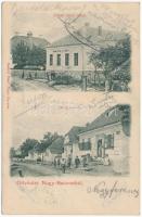 1902 Nagybacon, Nagy-Baczon, Batanii Mari; állami elemi iskola, Fő út, Imreh (Imrech) Ernő üzlete és saját kiadása / school, main street, shop  (EK)