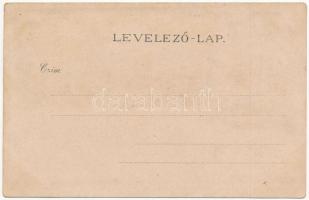 1904 Szliács, Sliac; Hungaria Buda szállók. Ivánszky Elek kiadása, szecessziós magyar címer / hotel....