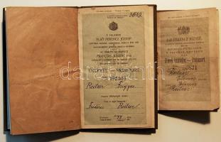 1902-1908 2 db útlevél kemény borítóval