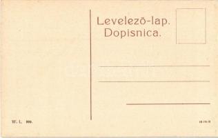 Zimony, Semlin, Zemun; Katolikus templom és iskola, piac. W.L. 909. / church and school, market