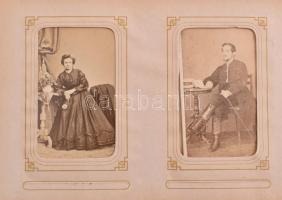 cca 1860-1890 Nemesi család fotóalbuma, feltehetőleg erdélyi vagy erdélyi kötődésű család hagyatékáb...