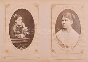cca 1860-1890 Nemesi család fotóalbuma, feltehetőleg erdélyi vagy erdélyi kötődésű család hagyatékáb...