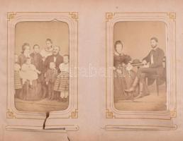 cca 1860-1890 Nemesi család fotóalbuma, feltehetőleg erdélyi vagy erdélyi kötődésű család hagyatékáb...