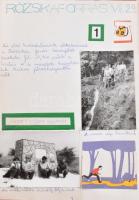 1976-1977 A Budapest VI. kerület Lovag utcai általános iskola Déryné úttörőcsapat Rákóczi Ferenc raj naplója rengeteg fényképpel és illusztrációval, benne művészek, így Janikovszky Éva írónővel való találkozások