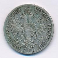 Ausztria 1881. 1Fl Ag "Ferenc József" T:2- 
Austria 1881. 1 Florin Ag "Franz Joseph&...