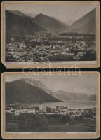 cca 1900 Ischl und Traunthal, Gmunden, 2 db keményhátú fotó, 10,5×16 cm