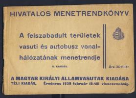 1939 A felszabadult területes autóbusz és vonat menetrendje