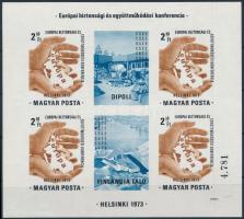 1973 Európai Biztonsági és Együttműködési Konferencia vágott blokk (25.000) / Mi 99 imperforate block