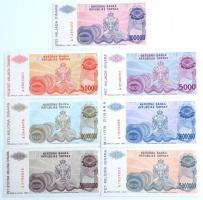 Bosznia-Hercegovina / Szerb Köztársaság / Banja Luka 1993. 5000-500.000.000D (7xklf) T:I / Bosnia an...