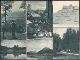 cca 1940 Radvány Kastélyszálló prospektus+ Radványkörnyéki autotúrák térkép