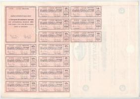 Esztergom 1932. "Esztergomi Kereskedelmi és Iparbank" öt részvénye egyben, 125P-ről, szára...