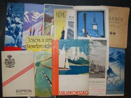 12 db utazási prospektus az 1940-es évekből / 12 turist-brochure from the 40`-s