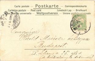 1905 Szecessziós arany hölgy / Raphael Kirchner style Art Nouveau golden lady. litho