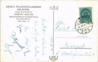 1940 Kolozsvár, Cluj; bevonulás, Horthy Miklós és Purgly Magdolna / entry of the Hungarian troops, R...