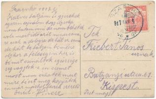 1917 Szarvkő, Hornstein; Fő tér, templom / Hauptplatz, Kirche / main square, church