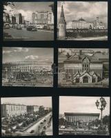 cca 1960-1970 Moszkva nevezetességei, 13 db oroszul feliratozott fotó, 9×7 cm
