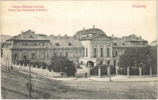 Pozsony, Pressburg, Bratislava; Frigyes főherceg palotája. Sudek Antal 53. 1912. / Palais des Erzherzog Friedrich / archducal palace (fa)