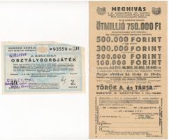 Vegyes: 1941. "Magyar Királyi Postatakarékpénztár" betétkönyve, bejegyzésekkel + 1942. &qu...