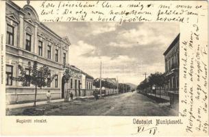 1900 Munkács, Mukacheve, Mukachevo, Mukacevo; Sugárút. Bertsik Emil kiadása / street