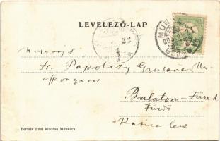 1905 Munkács, Mukacheve, Mukachevo, Mukacevo; Fő utca télen. Bertsik Emil kiadása / main street in w...