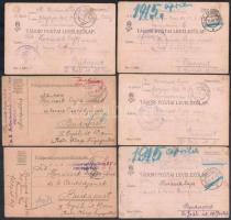 1915-1917 6 db tábori postai levelezőlap