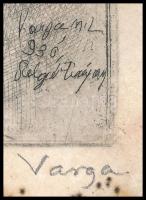 Varga Nándor Lajos (1895-1978): Alvó lány. Rézkarc, papír, jelzett, sorszámozott 2/25. 23,5x20 cm