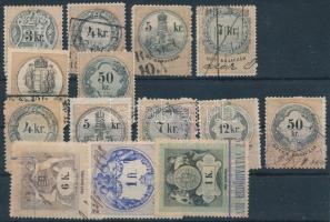 27 db illetékbélyeg 2 db stecklapon