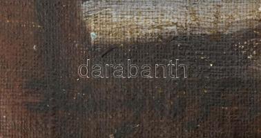 Dinnyés Ferenc (1886-1958): Szövő székely asszony. Olaj, vászon. Jelezve jobbra lent. Bal alsó sarká...