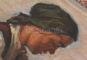 Dinnyés Ferenc (1886-1958): Szövő székely asszony. Olaj, vászon. Jelezve jobbra lent. Bal alsó sarká...