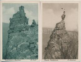Pest megyei hegycsúcsok - 4 db régi képeslap / 4 pre-1945 postcards