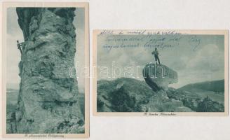 Pest megyei hegycsúcsok - 4 db régi képeslap / 4 pre-1945 postcards
