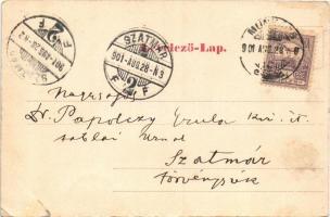 1901 Szarvasháza, Zsdenyova, Zhdenijevo (Bereg); völgy részlet. Bertsik Emil kiadása / valley  (EK)