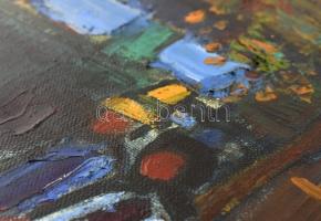 Moldován István (1911-2000): Erdélyi táj. Olaj, vászon, jelzett. Hátoldalán Képcsarnok Vállalat címk...