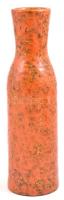 Retro narancssárga váza. Mázas kerámia, azonosítatlan jelzéssel. Hibátlan. 30,5 cm