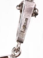 Ezüst (Ag) nyaklánc csiszolt üveg gömbökkel 50 cm