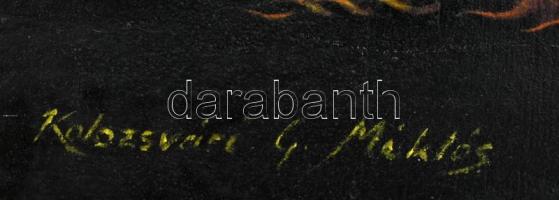 Kolozsvári Grandpierre Miklós (1950-): Bűbáj. Olaj, vászon, jelzett. Alján apró felületi sérüléssel....