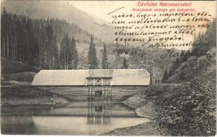 1906 Mokránka (Máramaros, Maramures); Vízfogó gát elölről. Fornvald József amateur felvétele / dam