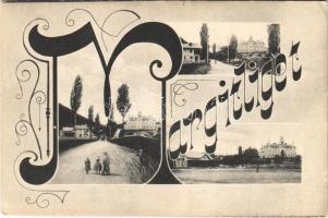 1918 Pomáz, Margitliget. Tóth Pál kiadása. Iniciálés lap. Art Nouveau (EK)