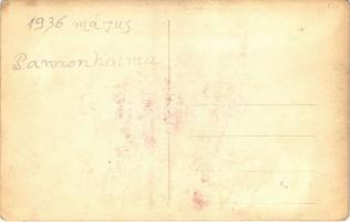 1936 Pannonhalma, Győrszentmárton; csoportkép középen paptanárral. Nagy Márton (Kecskemét) photo (EB...