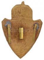 ~1930. "GYRKG (Gyulai Római Katolikus Gimnázium?)" zománcozott iskolajelvény (56x41mm) T:1...