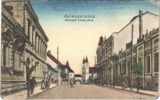 Zalaegerszeg, Kossuth Lajos utca. Kakas Ágoston kiadása (kopott sarkak / worn corners)