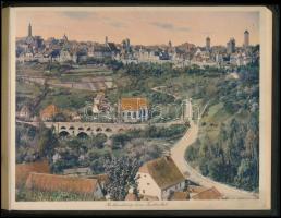 cca 1929 Rothenburg ob der Tauber. 12 db kép a bajor Rothenburgról. Fűzött haránt alakú papírkötésbe...