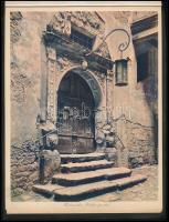 cca 1929 Rothenburg ob der Tauber. 12 db kép a bajor Rothenburgról. Fűzött haránt alakú papírkötésbe...