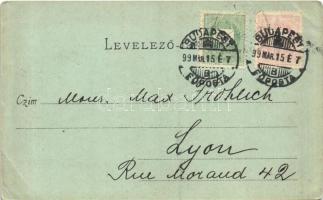 1899 (Vorläufer) Budapest I. Szilágyi Dezső téri református templom, Blum-féle részvénytársaság gőzm...