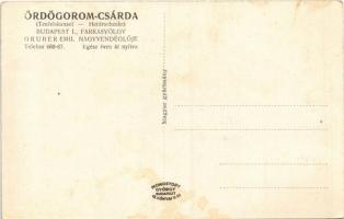 Budapest XII. Farkasvölgy, Gruber Emil féle Ördögorom csárda, étterem, bejárat, bal és jobb terem, a...