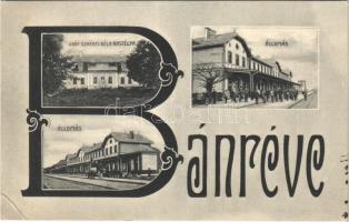 Bánréve, vasútállomás, Gróf Serényi Béla kastélya. Art Nouveau (EK)