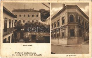 Budapest I. Toldy Ferenc utcai diákszálló, udvar. Szombathelyi foto (Rb)